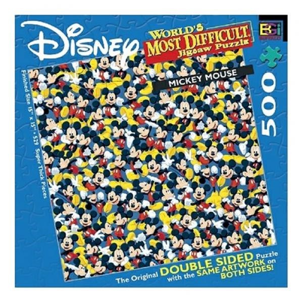 Buffalo Games & Puzzles World's Most Difficult Mickey Mouse Jigsaw Puzzle 529pc