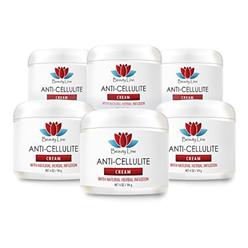 SPORT SUPPLEMENTS Cellulite and firming - ANTI CELLULITE CREAM with Natural Herbal Infusion - Skin health - 6 Jars
