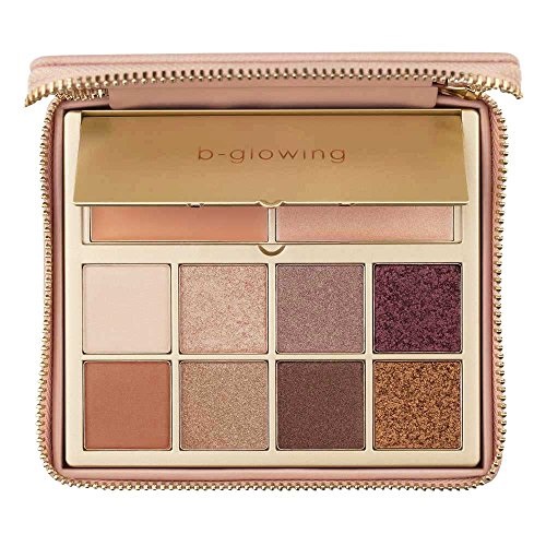 b-glowing Illuminate + Shine Eyeshadow Palette 8 Matte and Shimmer Colors + Brightening Eye Shadow Primer and Highlighter
