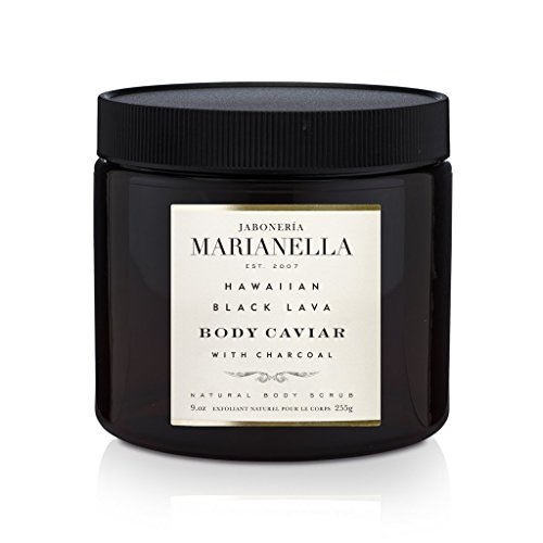 Jaboneria Marianella Hawaiian Black Lava Premium Body Caviar, Luxury Artisanal Wonderfully Scented Oil for Men and Women, Made in the USA 16 oz