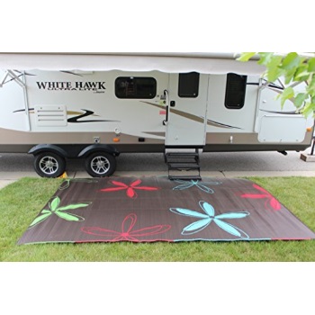 Epic Rv Rugs Rv Mat Patio Rug Colorful Floral Design 9x12