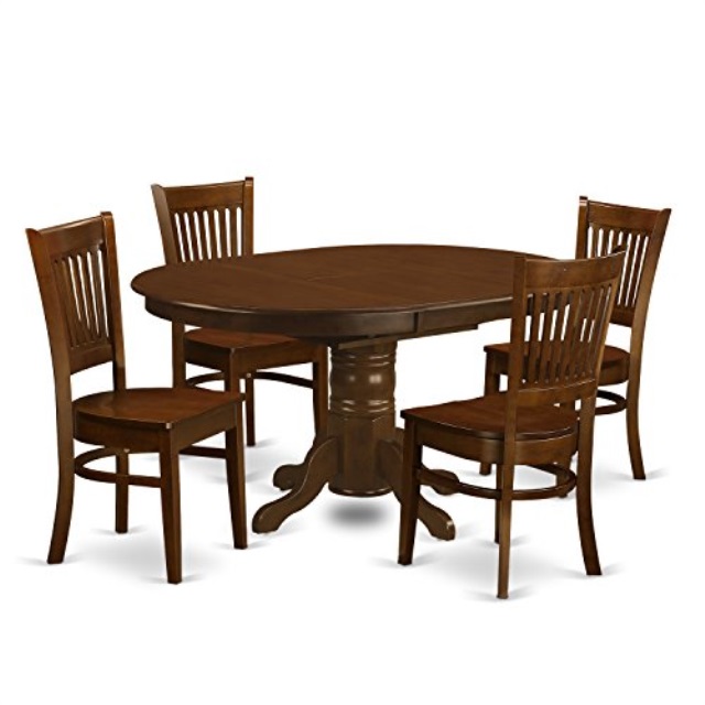 East West Furniture Keva5 Esp W 5 Piece, Four Dining Room Chairs