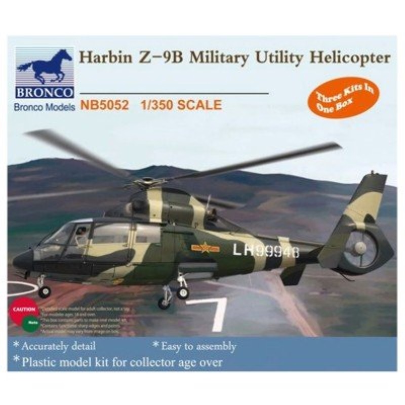 Bronco Models Harbin Z-9B Military Utility Helicopter 1/350 Scale
