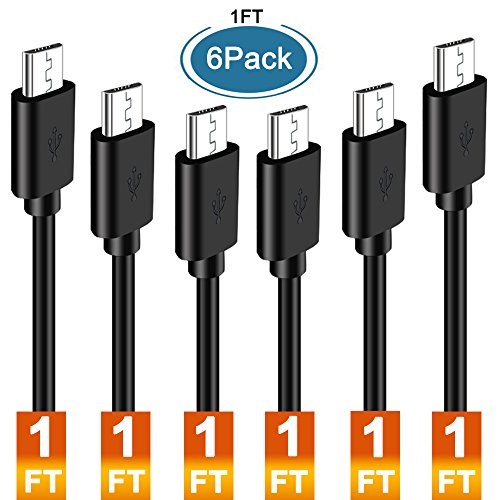 Abeeway Eleacb07cnkh23s Short Micro Usb Cable 1ft Fast Android Charger Cord For Smartphones Samsung Galaxy Htc Motorola Nokia Mp3 Tablet Power Bank