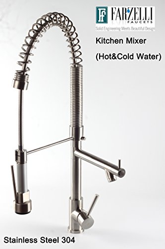 Farzelli Stainless Steel Commercial Style Pre-Rinse Pull Down ...