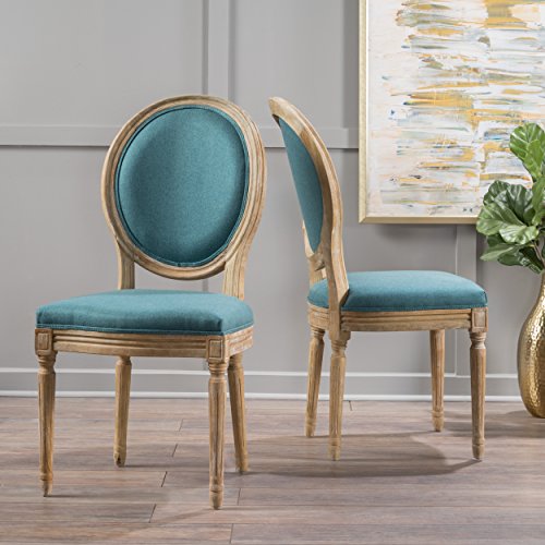 Phinnaeus Fabric Dining Chair, Dark Teal Dining Room Chairs