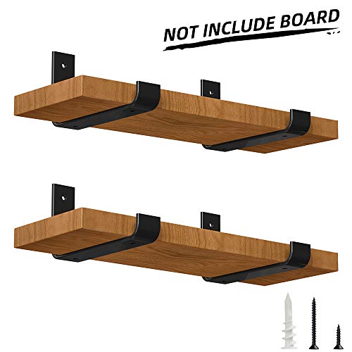 Luckin 4 Pack 8 Inch Sy Metal Lip Bracket For Diy Floating Shelf Perfect Fit Standard Board Sold By Homedepot Come With Wall 8 Inch Sy Metal Lip Bracket, How To Make Garage Shelf Brackets