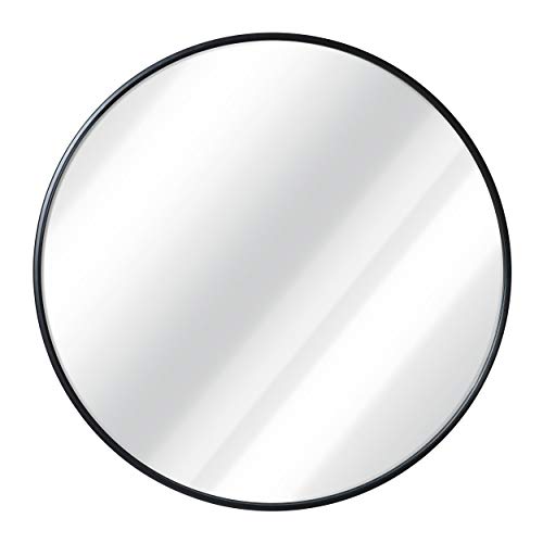Hbcy Creations Black Round Wall Mirror, 24 Inch Mirror Round