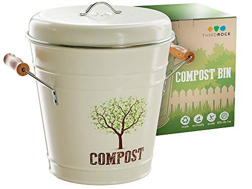 Third Rock Compost Bin for Kitchen Counter - 1.3 Gallon 5 ...