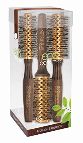 Olivia Garden Eco Ceramic Soft Bristles Round Thermal Hair Brush Set