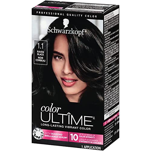 Schwarzkopf Color Ultime Hair Color Cream,  Raven Black (Packaging May  Vary)