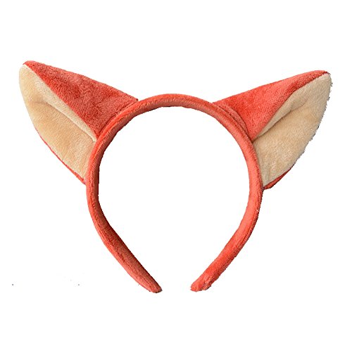 Elaine Room Headband Fox Ear Cute Fashion Hoop Hairband Christmas, red fox, Size No Size