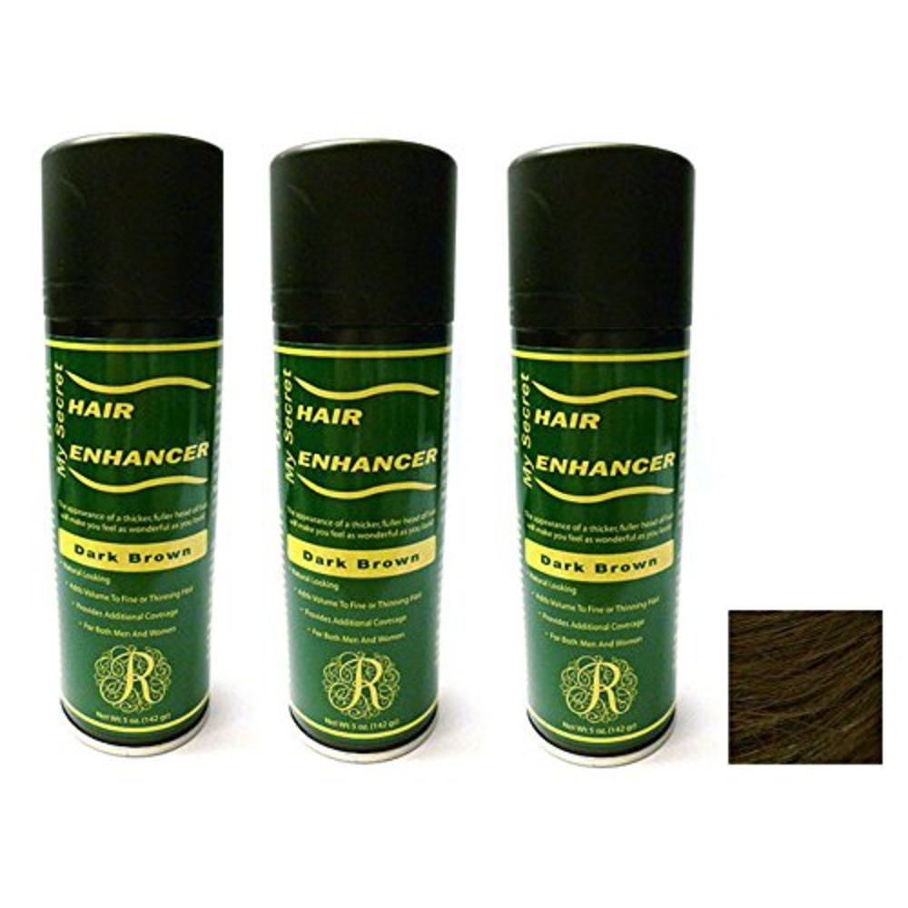 My Secret Correctives My Secret Hair Enhancer Spray for Fine or Thinning  Hair - 5oz Each - 3 Cans - Dark Brown