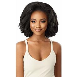 Outre QUICK WEAVE New Half Wig Cap Full Volume Short Curly Wave Premium Synthetic High Heat Resistant 60 Seconds Self Style Inst