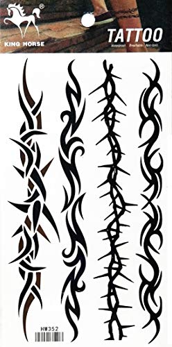 Pp Tattoo 1 Sheet Vintage Barbed Wire Creeper Vine Waterproof Tattoos Stickers Pattern Style Henna Make Up Neck Shoulder Upper A