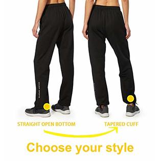 Baleaf BALEAF Womens Fleece Pants Winter Running Gear with Zipper Pockets  Athletic Joggers Adjustable Ankle Track Pants Black Size L