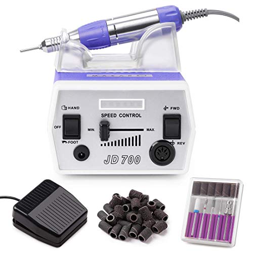 Makartt Nail Drill Electric Nail File Machine JD700 Professional 30000RPM Manicure Drill for Acrylic Nails Remove Gel Polish Pol