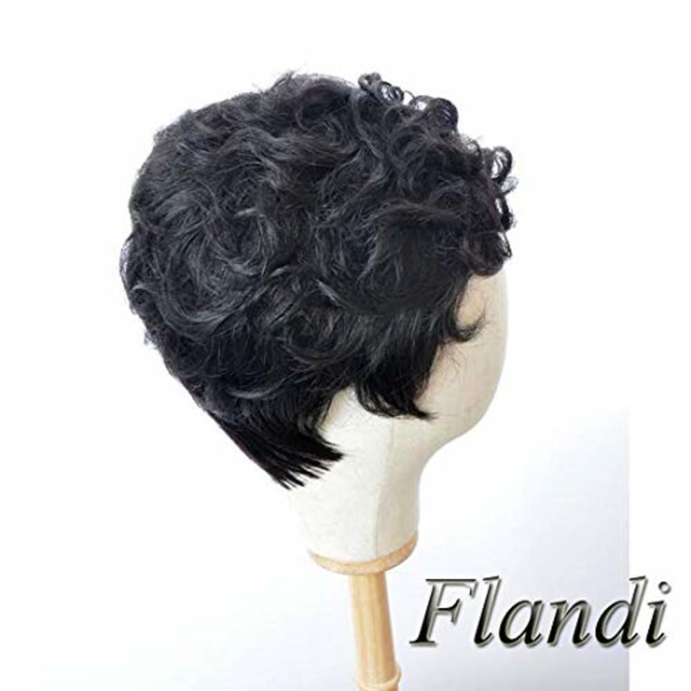 Flandi Short Human Hair Wigs for Black Women Brazilian Virgin Human Hair  Short Pixie Cut Wigs