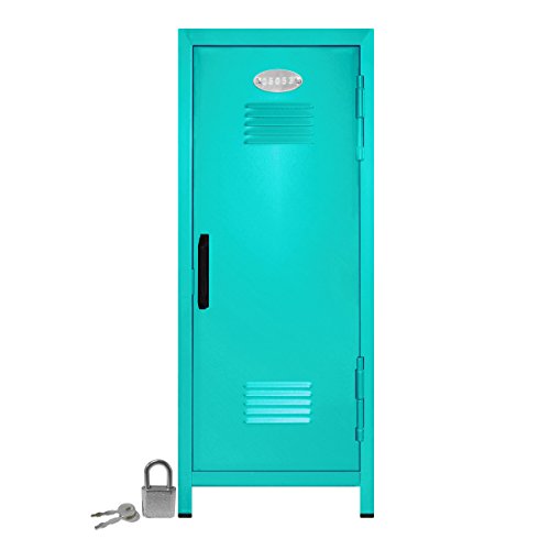 Mini Lockers by Magnetic Impressions Mini Locker with Lock and Key Teal -10.75 Tall x 4.125 x 4.125