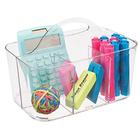 mDesign Large Office Storage Organizer Utility Tote Caddy Holder with Handle for