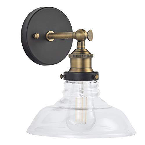 Linea di Liara Lucera LED Industrial Wall Sconce - Antique Brass Light Fixture - Linea di Liara LL-WL431-AB