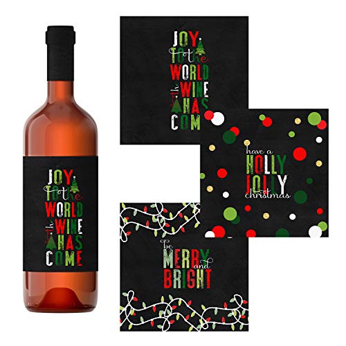 Paper Clever Party Oh What Fun Christmas Wine Bottle Labels ...