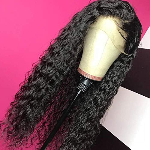 Giannay Hair Curly Wigs for Black Women Lace Front Wigs with Baby Hair Long Loose Wave Synthetic Wig Heat Resistant Fiber 180% H