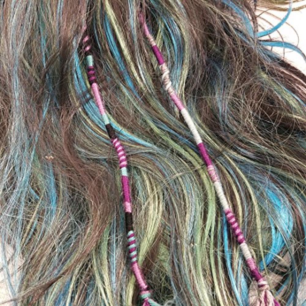 OMG Hair Wraps Purple Color Scheme Hippie Hair Extension, Qty: 1 Dreadlocks  Accessory, Dread Wrap, Hair
