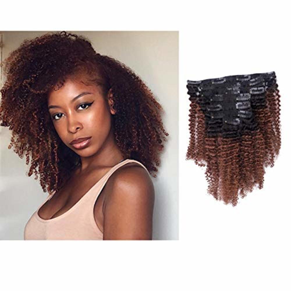 Anrosa Kinkys Curly Clip in Hair Extensions Human Hair 3C 4A Afro Kinky  Curly Clip ins
