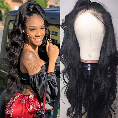 Ali Pearl Alipearl Hair Body Wave Lace Front Wig Pre Plucked Body Wve Brazilian Human Hair Lace Front Wigs Natural Black Color With Baby H