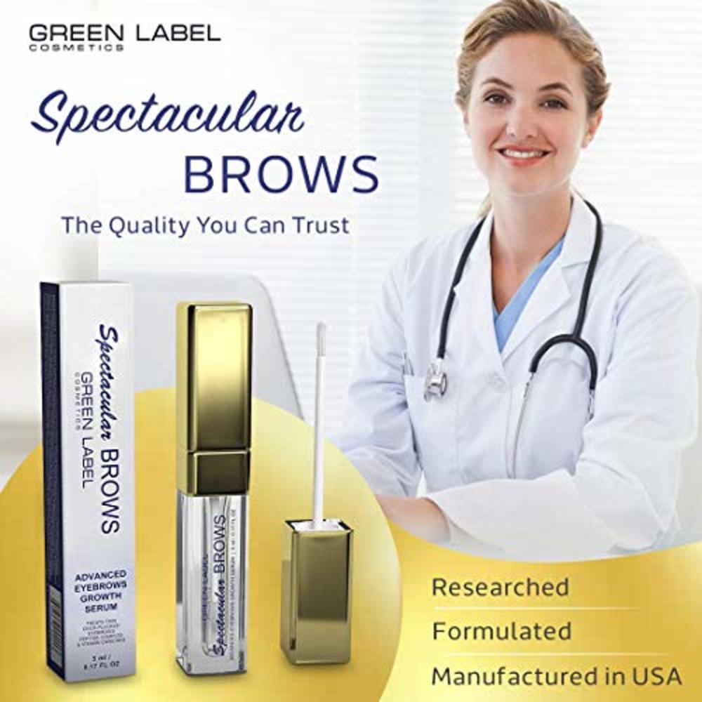 Botanical Green Care Spectacular BROWS - Brow Enhancer and Brow Growth Serum - Eyebrow Growth Enhancer- Eyebrow Growth Serum with Biotin & Natural Pe