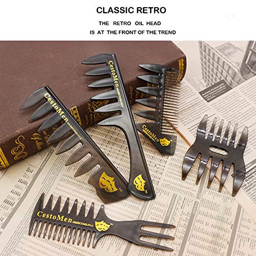 AMELAR 5 PCS Hair Comb Styling Set Barber Hairstylist  Accessories,Professional Shaping & Wet Pick Barber