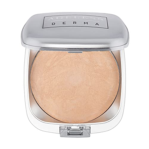 Ageless Derma Mineral Baked Foundation- A Vegan and Gluten Free Makeup Foundation (Dover Beige)