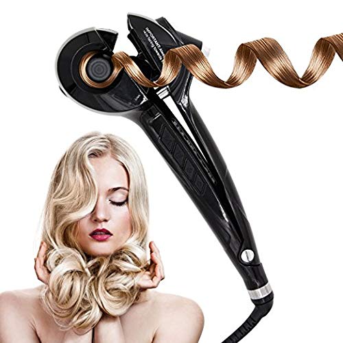 Hann脗庐 Hair Curler,LCD Pro Salon Automatic Hair Curling Curler Ceramic  Roller Wave Machine Styler (LCD Automatic Curler, Black)