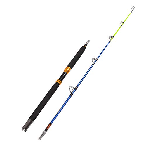 Fiblink Saltwater Offshore Heavy 2-Piece Conventional Boat Fishing Rod(30-50lb,  6-Feet)