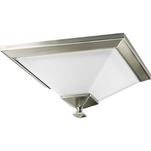 Progress Lighting P3854-09 Clifton Heights Close-to-Ceiling, 12-1/2-Inch Width x 6-1/8-Inch, Nickel