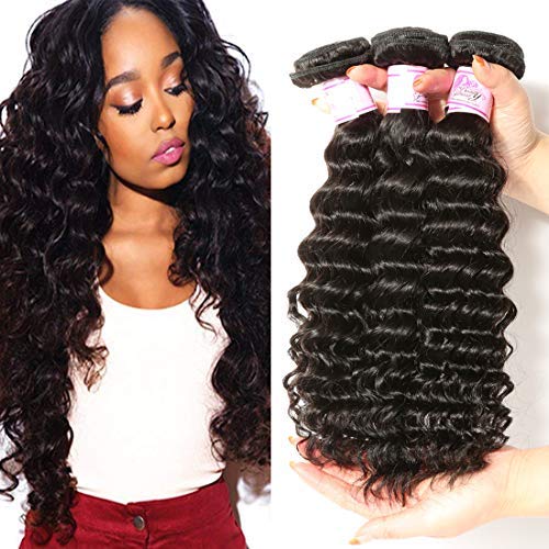 Beauty Forever Virgin Brazilian Deep Wave Human Hair Weave Extensions 3  Bundles Unprocessed Deep Wave Hair Weave Natural Color 2