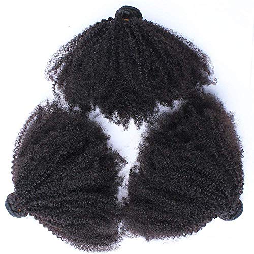 NEWFB Mongolian Afro Kinky Curly Bundles Human Hair Bundles 14 14 14 Inch  4B 4C Afro