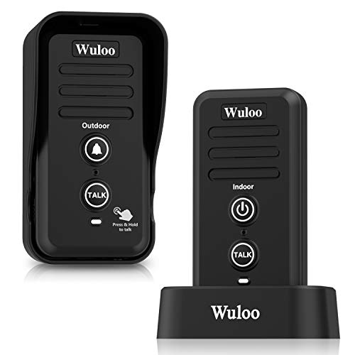 Wuloo Wireless Intercom Doorbells for Home Classroom, Intercomunicador Waterproof Electronic Doorbell Chime with 1/2 Mile Range 