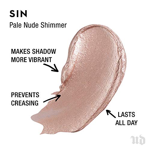 Urban Decay Eyeshadow Primer Potion, Sin - Award-Winning Pale Nude Shimmer Eye Primer for Crease-Free Eyeshadow & Makeup Looks -