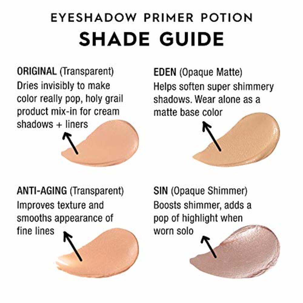 Urban Decay Eyeshadow Primer Potion, Sin - Award-Winning Pale Nude Shimmer Eye Primer for Crease-Free Eyeshadow & Makeup Looks -