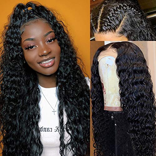 vanlov Human Hair Deep Wave Lace Front Wigs Brazilian Deep Curly  Transparent Lace Front Wigs with Baby Hair Deep Wave Wigs Human