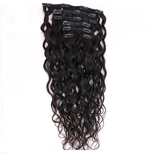 EIAKE Natural Curly Clip in Human Hair Extensions for Black Women Natural  Wave Real Human Remy