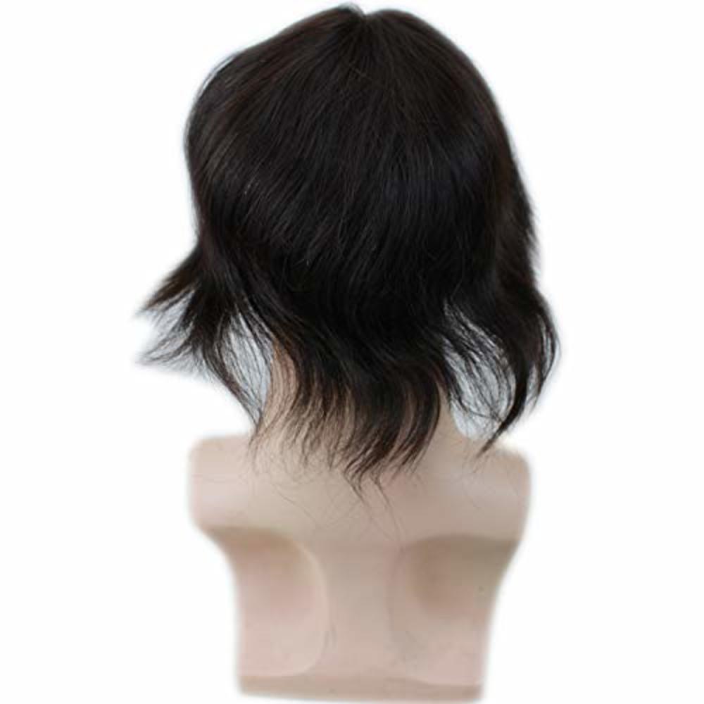 Voloria European Virgin human Hairpiece for Menâ€™s Toupee Ultra Transparent Thin Skin PU Replacement Hair Pieces 10â€x8â€ Bas