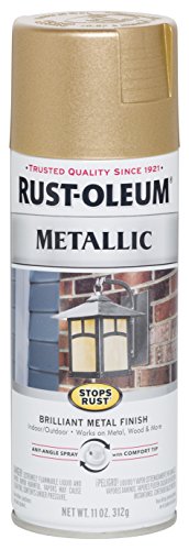 Rust-Oleum 286524 Stops Rust Metallic Spray Paint, 11 Ounce (Pack of 1), Warm Gold