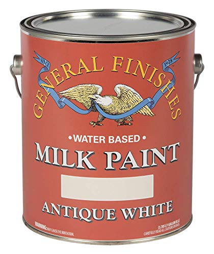 General Finishes Water Based Milk Paint, 1 Gallon, Antique White