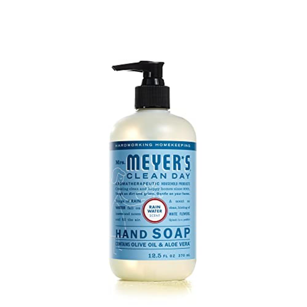 Mrs. Meyers Clean Day Liquid Hand Soap, Cruelty Free and Biodegradable Hand Wash Formula Made with Essential Oils, Rain Water Sc