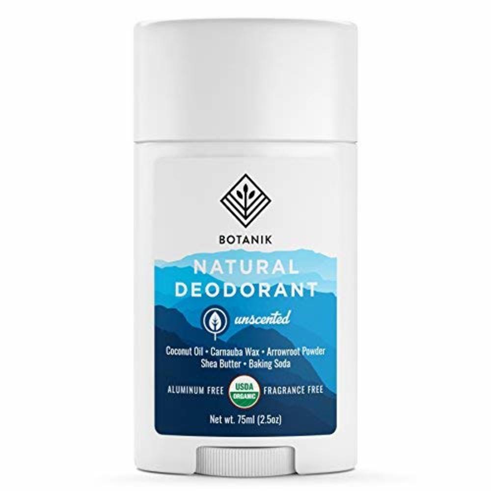 Botanik Natural Organic Deodorant for Sensitive Skin - Aluminum Free Deodorant for Men or Women - Vegan - Unscented - 2.5 oz Sti