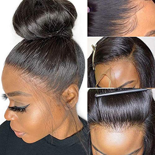 Aatifa Lace Front Human Hair Wigs for Women Pre Plucked Hairline 130% Denisty Malaysian Straight Lace Front Wigs with Baby Hair Natural