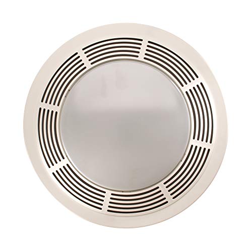 Broan-Nutone 8664RP Exhaust Fan and 100-Watt Incandescent Light with Glass Lens, Bathroom Ceiling Ventilation Fan, 100-Watts, 10